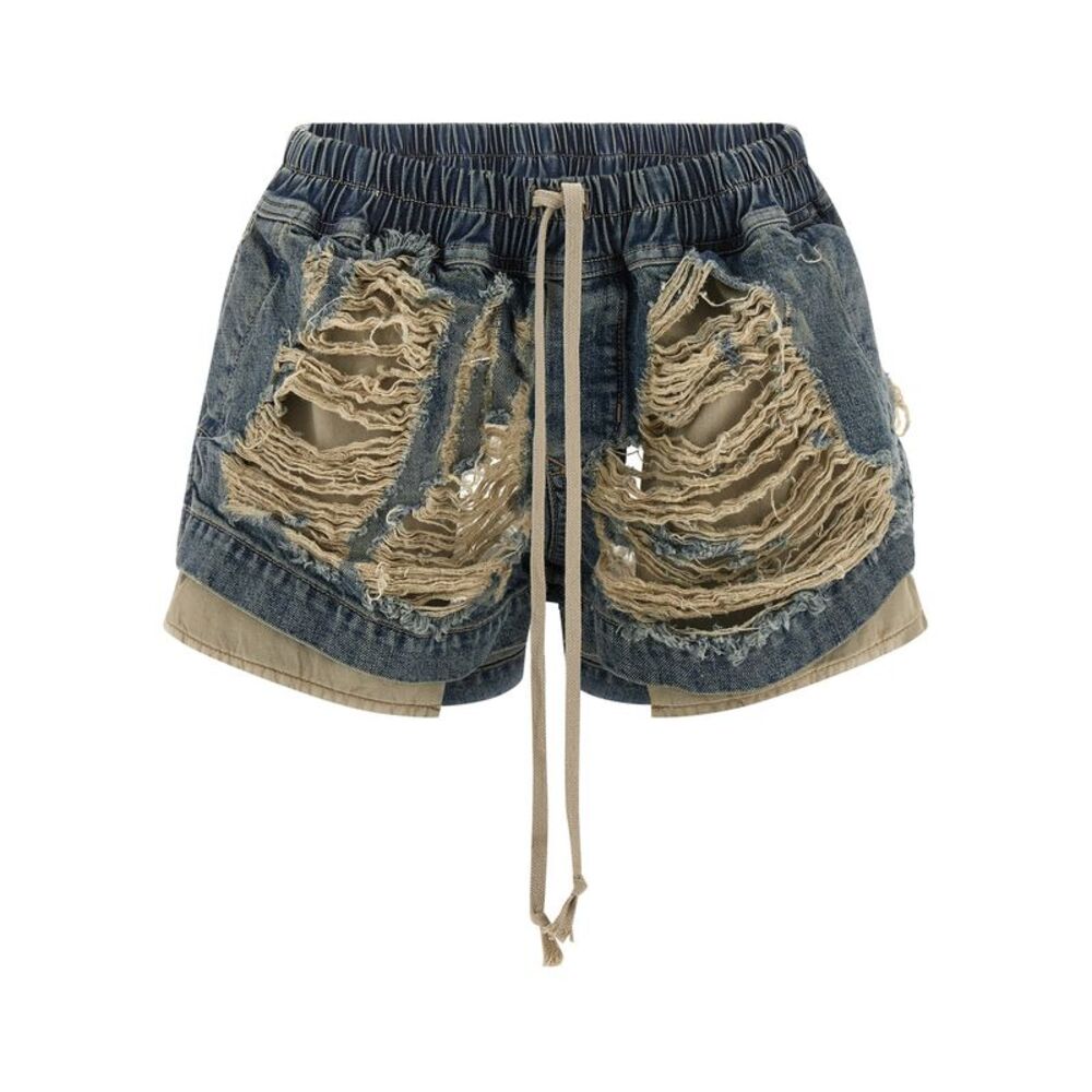 DRKSHDW Blue Cotton Bermuda Women's Shorts